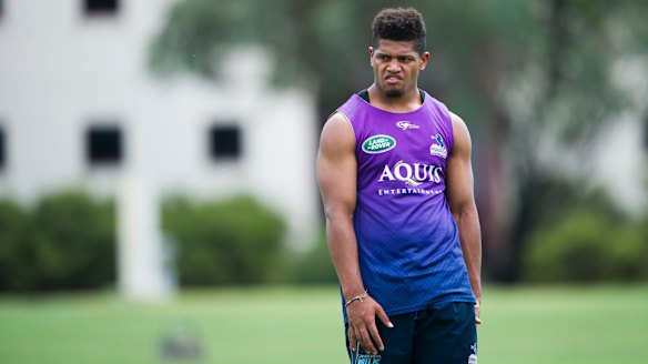 Rob Valetini during the last Brumbies training session for 2016. 