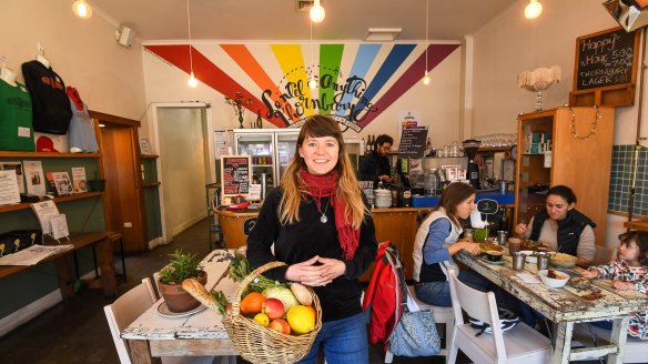 New dawn for shopping: Astrid Ryan, project manager of The Inconvenience Store in Thornbury, a supermarket where customers will pay what they feel is the right price for goods. 