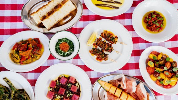 Assorted snacks at Franco Pizza Bar.