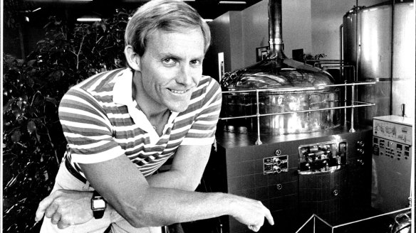 Chuck Hahn at the Malt Shovel, Camperdown, in 1988 when Australia only had 35 breweries.