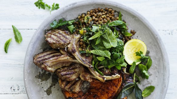 The low-FODMAP diet allows small serves of lentils, such as in this lamb chop recipe (omit onions).