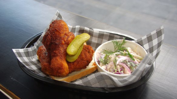 Nashville-style hot chicken at The Hot Chicken Project.