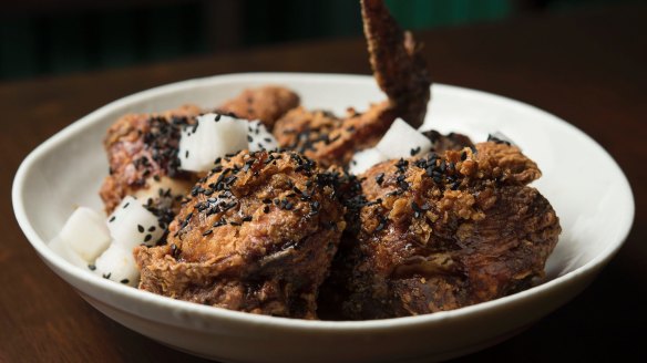 Shrimp-brined fried chicken from Paper Bird.