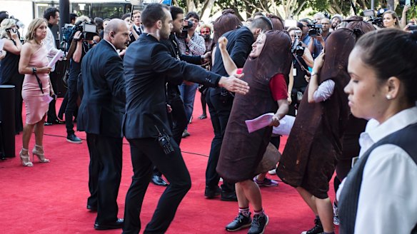 The sausage protest against the lack of female representation at the 2016 AACTA awards.
