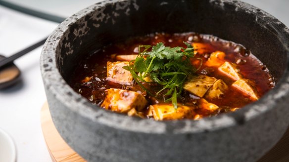 The signature mapo tofu with Sichuan pepper and fermented chilli.