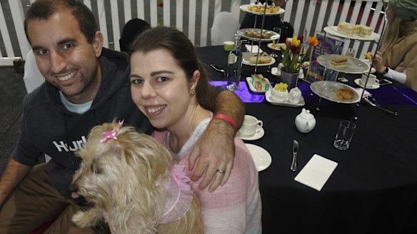 Adam and Laura Baumeister took Daisy along to the high tea.