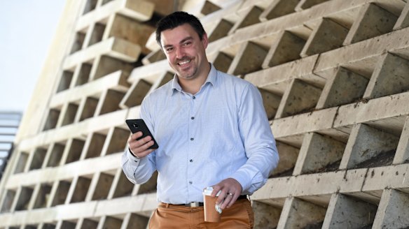 Petar Sabados owns a slice of two investment properties, which he tracks on his phone.