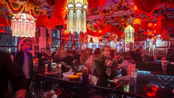 Heroes restaurant and karaoke bar is split over three levels.