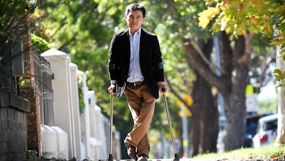 Christopher Tia of Annandale contracted polio in Laos when the vaccine ran out. His two brothers received treatment; he did not.