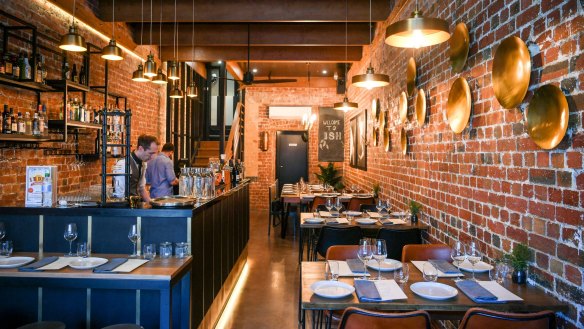 Inside Ish Indian restaurant on Gertrude Street.