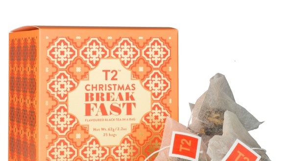 Christmas breakfast gingerbread tea, $30, from T2, <a href="https://www.t2tea.com/en/au/tea/limited-edition-tea/christmas-breakfast-B125AE024.html" target="_blank">t2tea.com</a>.