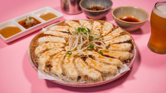 House-made gyoza come in rounds of 10 or 20.