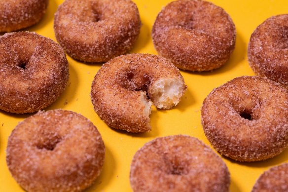 Hot cinnamon doughnuts are the superior service station snack.