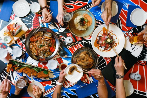 A spread at Bang Bang in Darling Square.