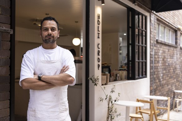 Himi Makhija, chef and owner of Holi Crop at his Turramurra venue.