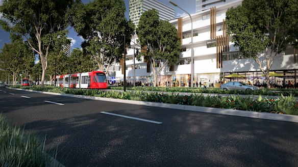 The light rail envisioned in Camellia. 