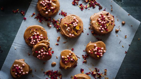 Katrina Meynink's romantic wagon wheels with rosewater marshmallow filling 