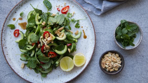 Cucumber salad.