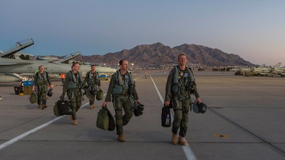 Exercise Red Flag is a joint air-to-air combat training exercise involving Australian and American military forces.