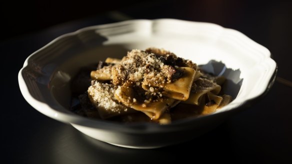 Paccheri with roo ragu. 