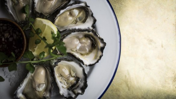 Sydney rock oysters at Peg Leg, Pyrmont.