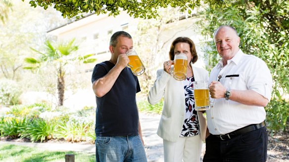 Owner of Zierholz Christoph Zierholz, head of administration at the Embassy of the Federal Republic of Germany Maria Friedrich-Boerger, and German foreign ministry Alfred Reichert.