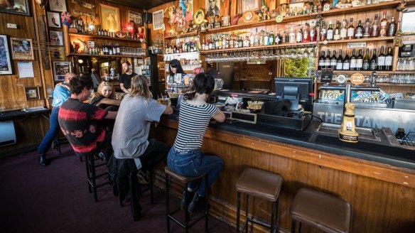 A proper timber bar The Standard in Fitzroy.