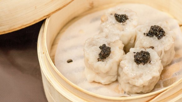 Mott 32's signature siu mai with black truffle.