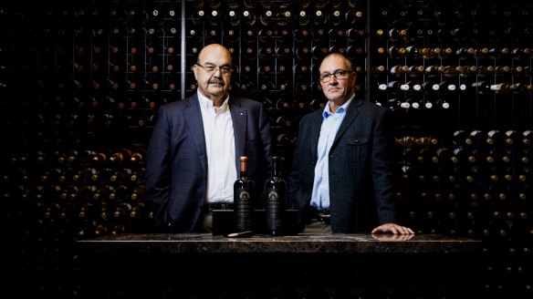 Levantine Hill owner Elias Jreissati (left) and winemaker Paul Bridgeman.