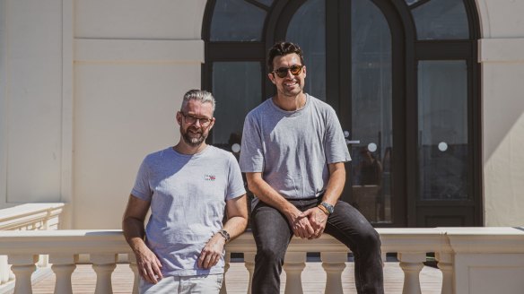 Head chef Damien Hyde (left) and owner Aaron Crinis at Glory Days, in the revamped Bondi Pavilion.