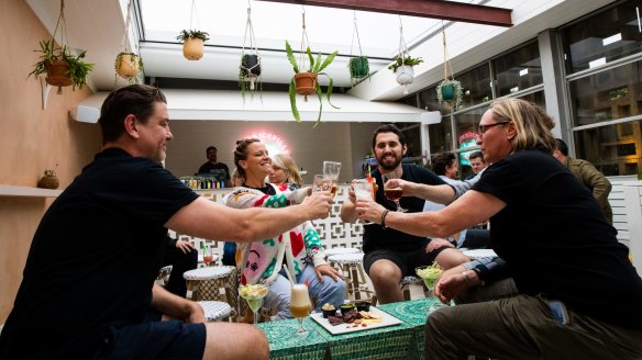 The rooftop bar at Philter Brewing, Marrickville. 