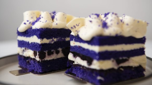 Purple velvet cake.