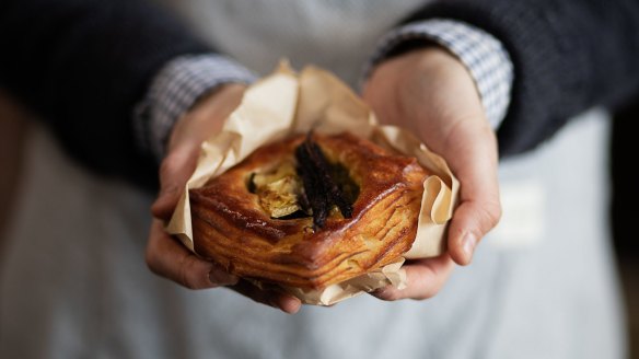 Savoury danish at Bread + Butter, Launceston. 