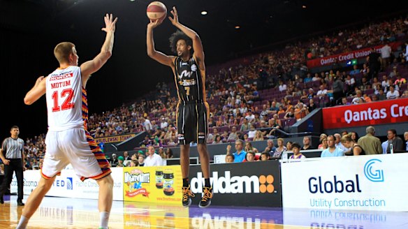 The Kings superstar import Josh Childress makes a shot in front of a home crowd at the Kingdome.