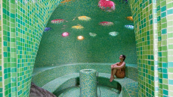 The fitness steam room.