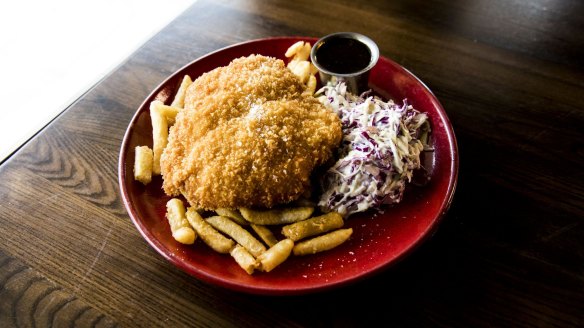 Schnitzel is perfect fare for when you're playing an obligatory round of Tuesday trivia.