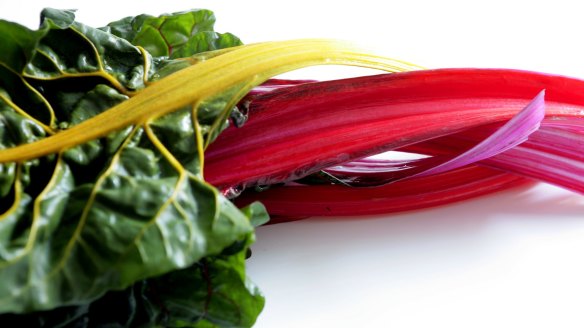 Eat the rainbow: Fresh rainbow chard.