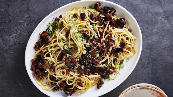 Italian twist: Spaghetti bolognese meets Sichuan's famous mapo tofu.