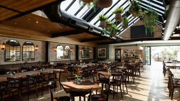 The light-filled atrium bistro at The Royal Richmond Hotel.