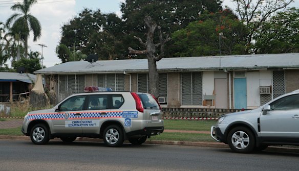 A sorry tale: The murder scene.