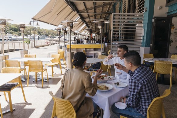 The sunny, open-air setting at Woolloomooloo during its Amalfi Way days.