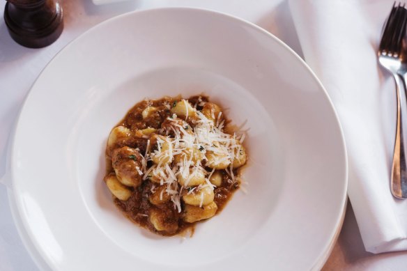 Gnocchi with thyme and lamb ragu. 