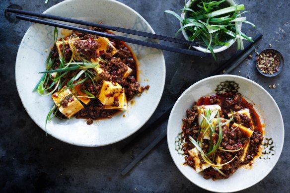 Beef ma po tofu.