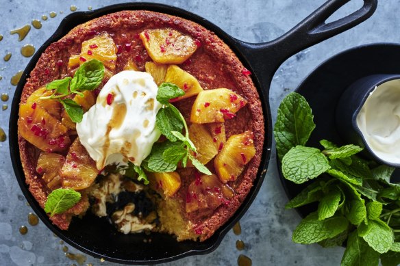 Helen Goh's pineapple skillet cake.