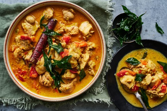 Sri Lankan chicken curry.