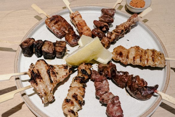 Yakitori at Kura Robata and Sake in Brunswick East.