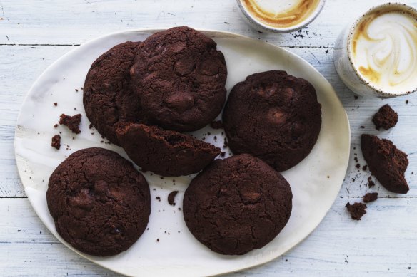 Chewy black forest biscuits.