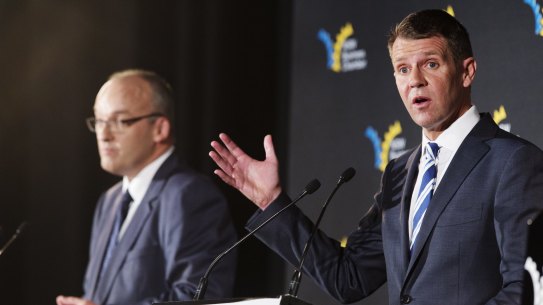 Premier Mike Baird (right) and Opposition Leader Luke Foley put political pragmatism before principles in the racing saga.