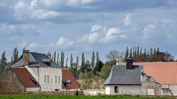 EN9Y16 Chateau d'Hougoumont, farmhouse where British forces faced Napoleon's Army at the Battle of Waterloo.