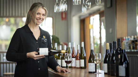 Cellar door assistant manager Allie Ford from Artemis Wines will still be pouring tastings this weekend.